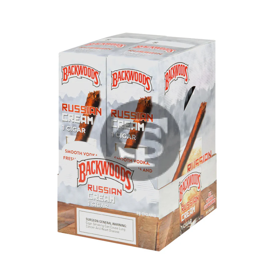 Acquista la confezione da 24 sigari Backwoods Singles Russian Cream